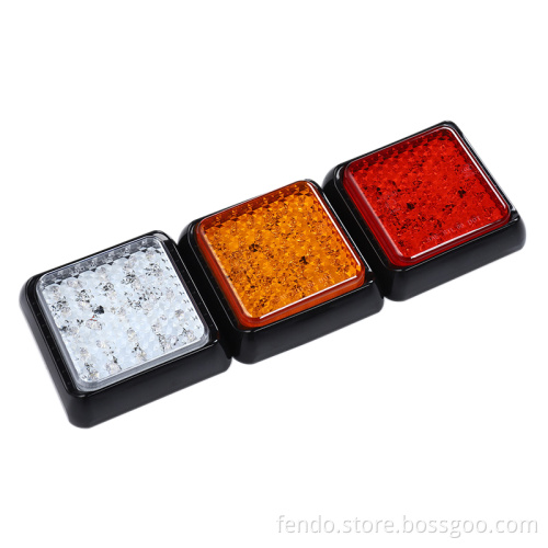 12V/24V Waterproof Truck Light - Amber Yellow White LED Rear Taillights